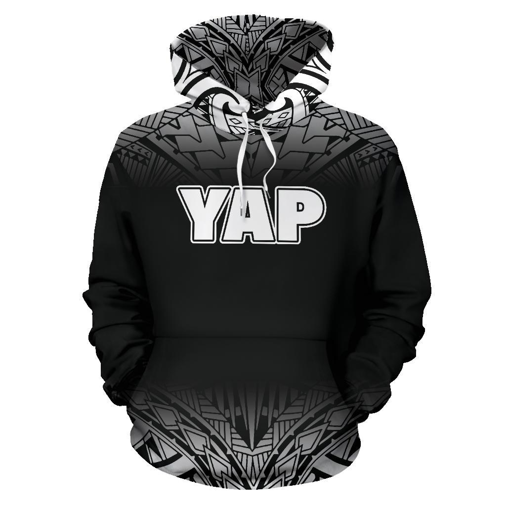 Yap All Over Hoodie Black Fog Style - Polynesian Pride