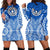 Northern Mariana Islands Hoodie Dress - Northern Mariana Islands Seal Premium Blue - Polynesian Pride