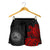 American Samoa Polynesian Shorts (Women) - Polynesian Turtle (Full Red) - Polynesian Pride