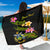 Solomon Islands Polynesian Custom Personalised Sarong - Plumeria Tribal Women One Size Black - Polynesian Pride