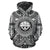 Federated States of Micronesia ll Over Hoodie Federated States of Micronesia Coat of rms Polynesian White Black Unisex Black - Polynesian Pride