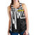 Hawaii Women's Racerback Tank - Kanaka Maoli With Polynesian Pattern In Heartbeat Style (Black,White) - Polynesian Pride