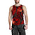 Tonga Polynesian Men Tank Top - Red Plumeria - Polynesian Pride