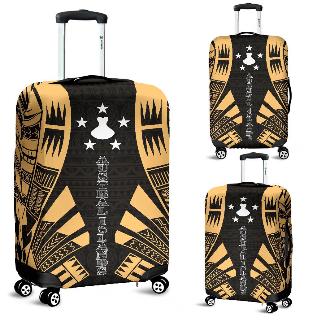 Austral Islands Luggage Cover - Polynesian Tattoo Gold Gold - Polynesian Pride