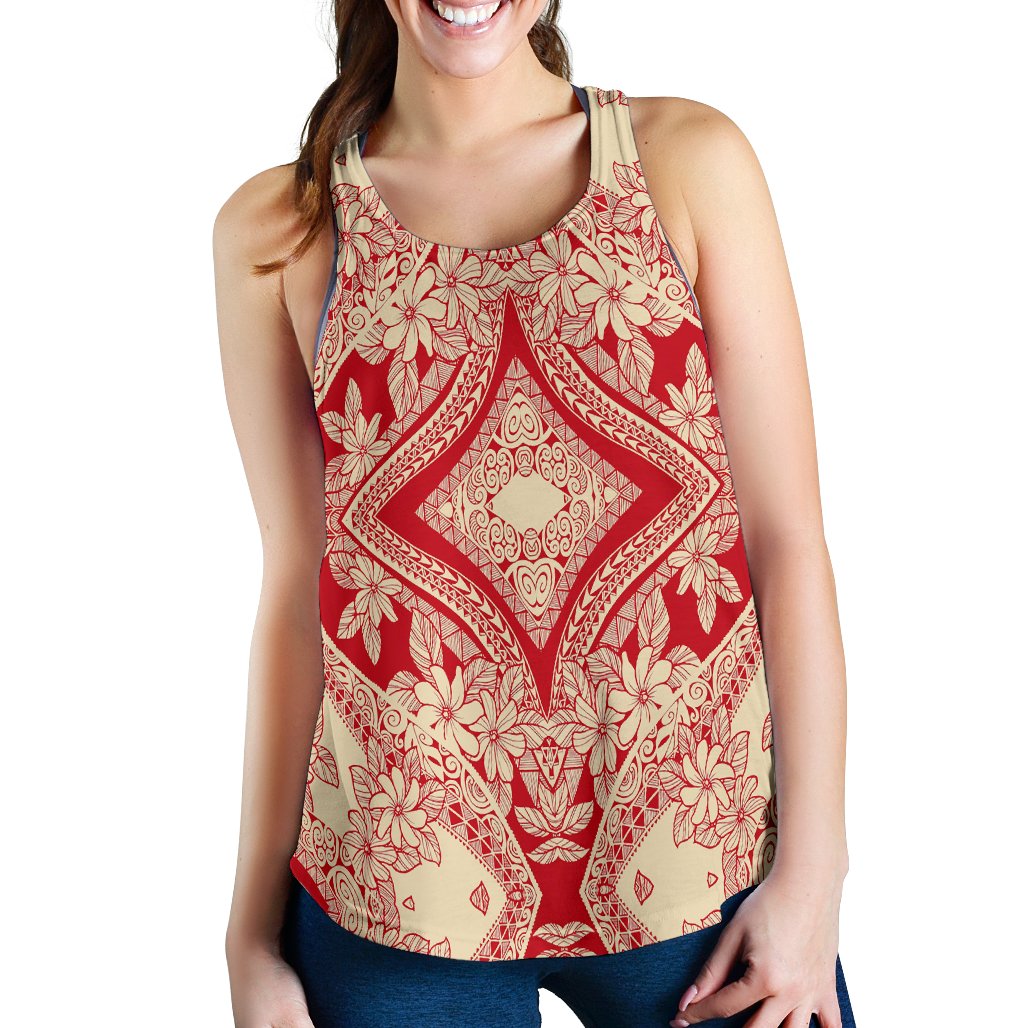Polynesian Women's Racerback Tank Red And Yellow - Polynesian Pride