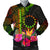 Cook Islands Polynesian Men's Bomber Jacket - Hibiscus and Banana Leaves Reggae - Polynesian Pride