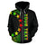 Cook Islands Polynesian Custom Zip up Hoodie Line Reggae - Polynesian Pride