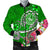 Tahiti Men's Bomber Jacket - Turtle Plumeria (Green) Green - Polynesian Pride