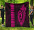 Hawaii Kakau Makau Fish Hook Polynesian Premium Quilt - Pink Pink - Polynesian Pride