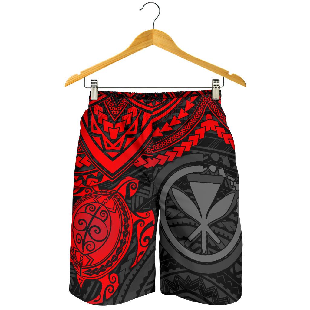 Polynesian Hawaii Short (Men) - Red Turtle - Polynesian Pride