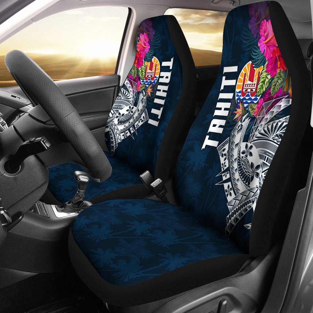 Tahiti Car Seat Covers - Tahiti Summer Vibes Universal Fit Blue - Polynesian Pride