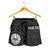 Tahiti Personalised Women's Shorts - Tahiti Seal In Polynesian Tattoo Style (Black) - Polynesian Pride