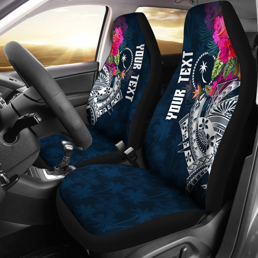 Chuuk Custom Personalised Car Seat Covers - Summer Vibes Universal Fit Blue - Polynesian Pride