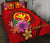 Hawaii Polynesian Quilt Bed Set - Floral With Seal Red Red - Polynesian Pride