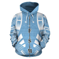 Seal of The Federated States of Micronesia All Over Zip up Hoodie - Polynesian Pride