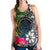 Palau Women Racerback Tank - Turtle Plumeria Banana Leaf Crest - Polynesian Pride