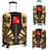 Wallis And Futuna Luggage Cover - Polynesian Tattoo Gold Gold - Polynesian Pride