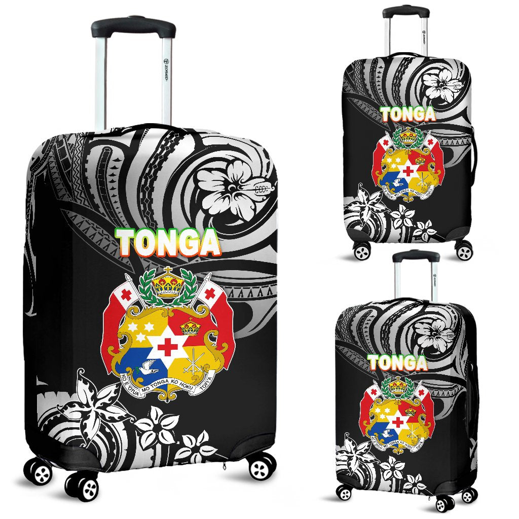 Mate Ma'a Tonga Rugby Luggage Covers Polynesian Unique Vibes - Black Black - Polynesian Pride