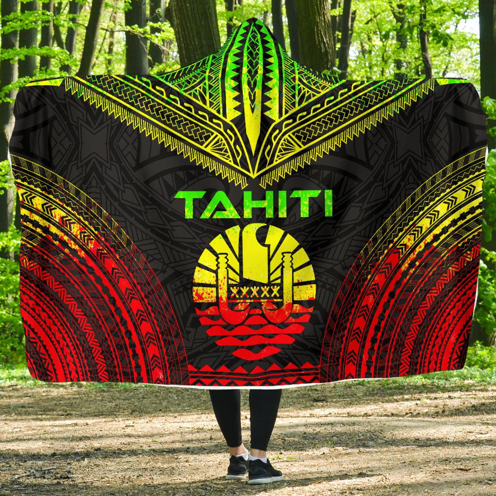 Tahiti Polynesian Chief Hooded Blanket - Reggae Version Hooded Blanket Reggae - Polynesian Pride