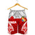 Tonga Polynesian Men's Shorts - Pattern With Seal Red Version - Polynesian Pride