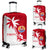 Tahiti Polynesian Coconut Tree Luggage Covers Red - Polynesian Pride