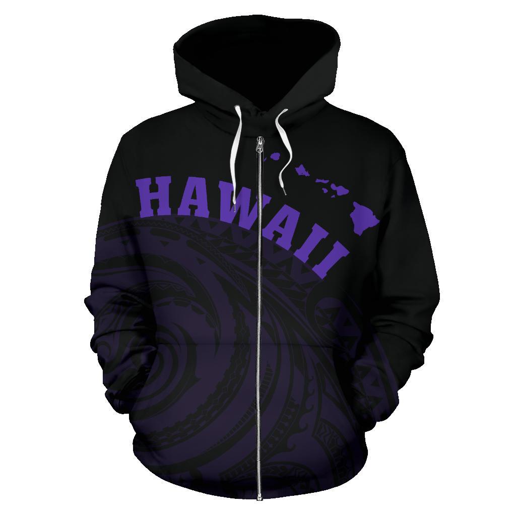 Hawaii Polynesia Hoodie Violet Tatau Style - Polynesian Pride
