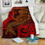 Fiji Premium Blanket - Red Shark Polynesian Tattoo - Polynesian Pride