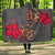 Hawaii Turtle Hibiscus Polynesian Hooded Blanket - Khoi Style - AH Hooded Blanket Gray - Polynesian Pride