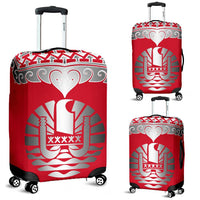 Tahiti Polynesian Luggage Cover - Wave Style Red - Polynesian Pride