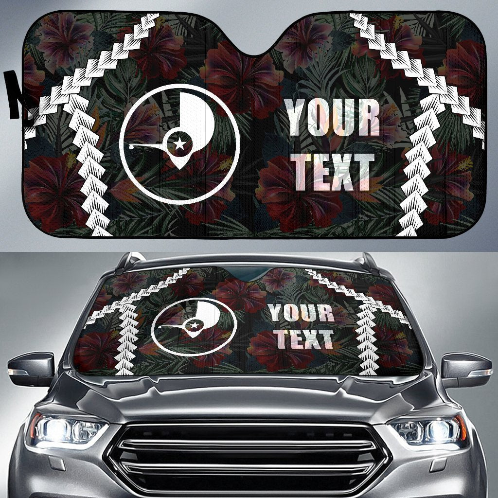 Yap Custom Personalised Auto Sun Shades - Chain Polynesian Auto Sun Shade Universal Fit BLACK - Polynesian Pride