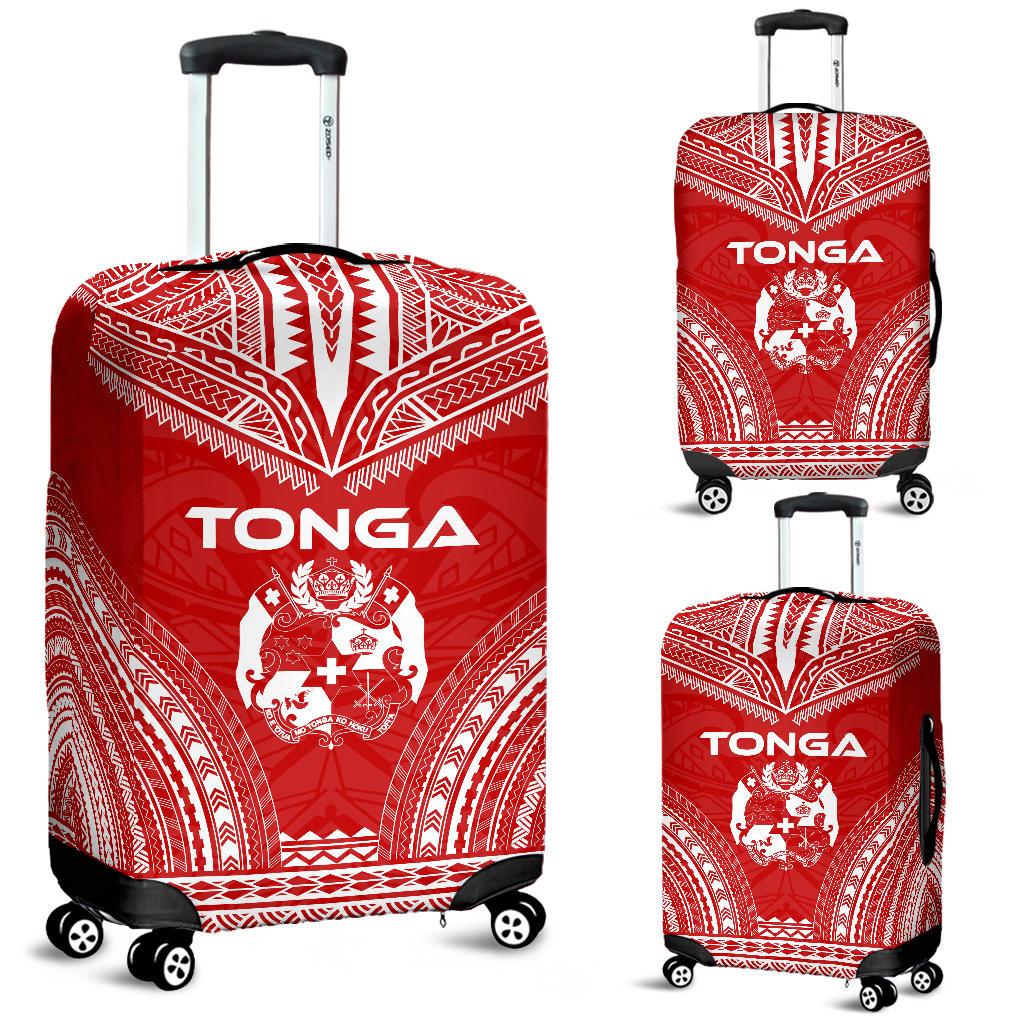 Tonga Flag Polynesian Chief Luggage Cover Red - Polynesian Pride