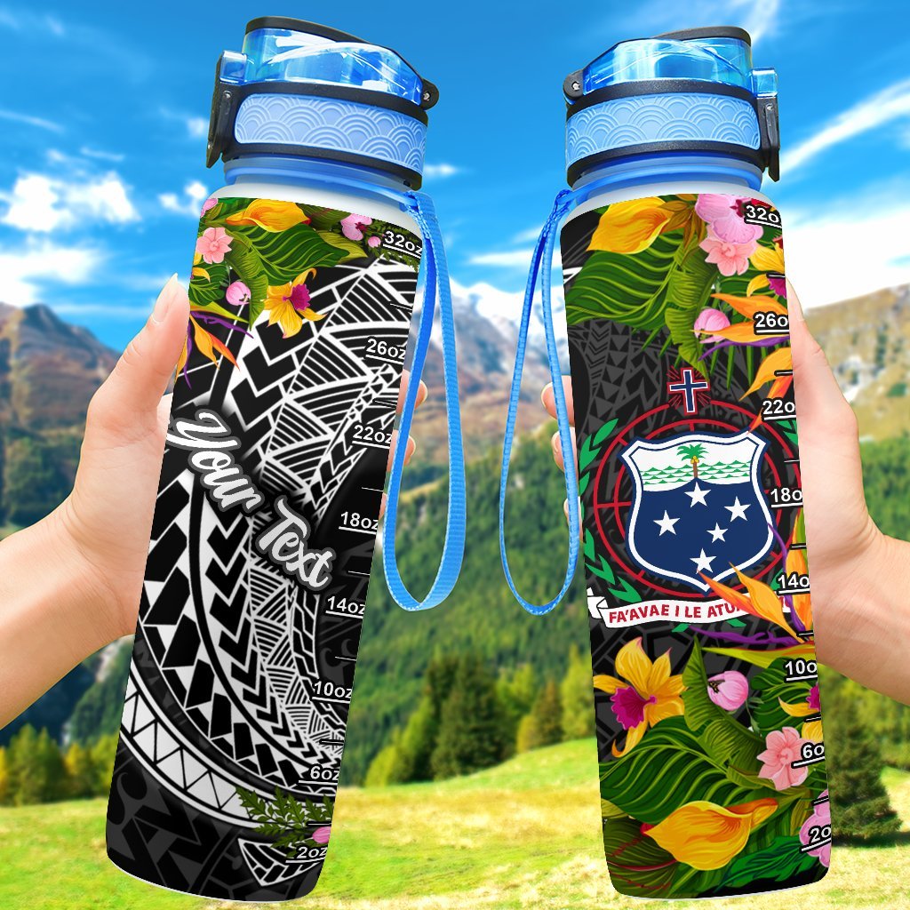 Samoa Custom Personalised Hydro Tracking Bottle - Seal Spiral Polynesian Patterns Hydro Tracking Bottle - Samoa 32oz Large - Polynesian Pride