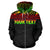 Tahiti Polynesian All Over Custom Zip up Hoodie Reggae Horizontal - Polynesian Pride