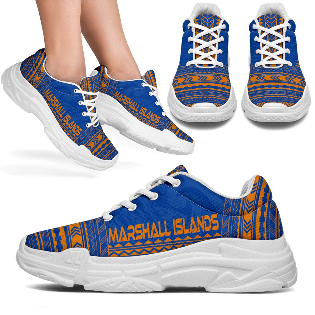 Marshall Islands Chunky Sneakers - Polynesian Chief Flag Version - Polynesian Pride