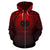 Samoa All Over Zip up Hoodie Lift up Red - Polynesian Pride