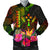 Kosrae Polynesian Men's Bomber Jacket - Hibiscus and Banana Leaves Reggae - Polynesian Pride