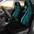 Wallis And Futuna Car Seat Covers - Turquoise Polynesian Tentacle Tribal Pattern Universal Fit Turquoise - Polynesian Pride