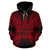 New Caledonia Polynesian ll Over Hoodie Map Red - Polynesian Pride