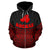 Kosrae Polynesian Zip up Hoodie Red Black Pride Map and Seal - Polynesian Pride