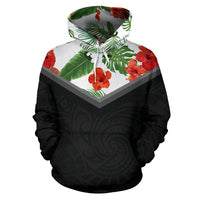 Hawaii White Hibiscus Hoodie - Polynesian Pride