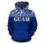 Guam Polynesian All Over Hoodie Blue Horizontal Style - Polynesian Pride