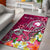 Pohnpei Custom Personalised Area Rug - Turtle Plumeria (Pink) - Polynesian Pride