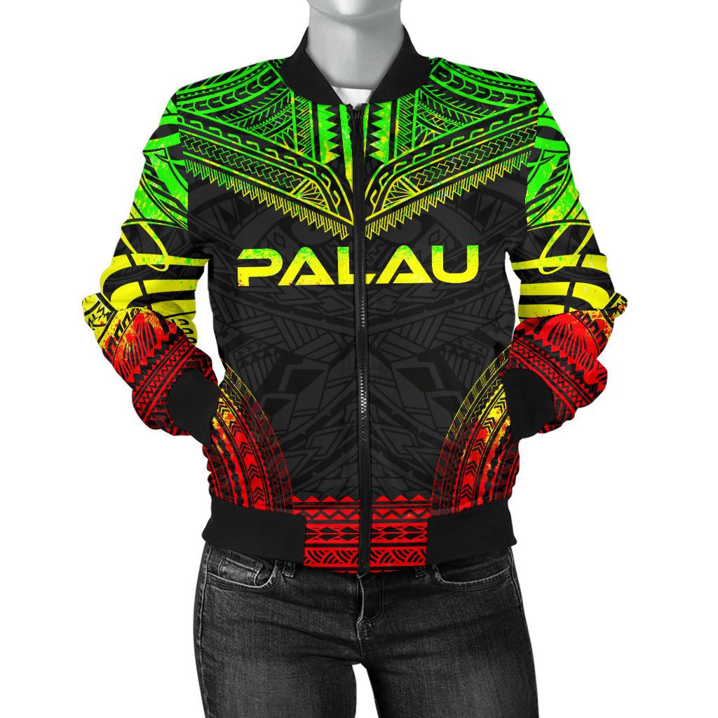 Palau Polynesian Chief Women'S Bomber Jacket - Reggae Version Reggae - Polynesian Pride