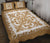 Hawaii Quilt Bed Set Royal - Gold And White - Polynesian Pride