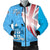 Fiji Polynesian Men's Bomber Jacket - Fiji Flag Blue - Polynesian Pride