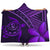 hawaiiHooded Blanket - Hawaii Turtle Plumeria Purple Hooded Blanket Purple - Polynesian Pride