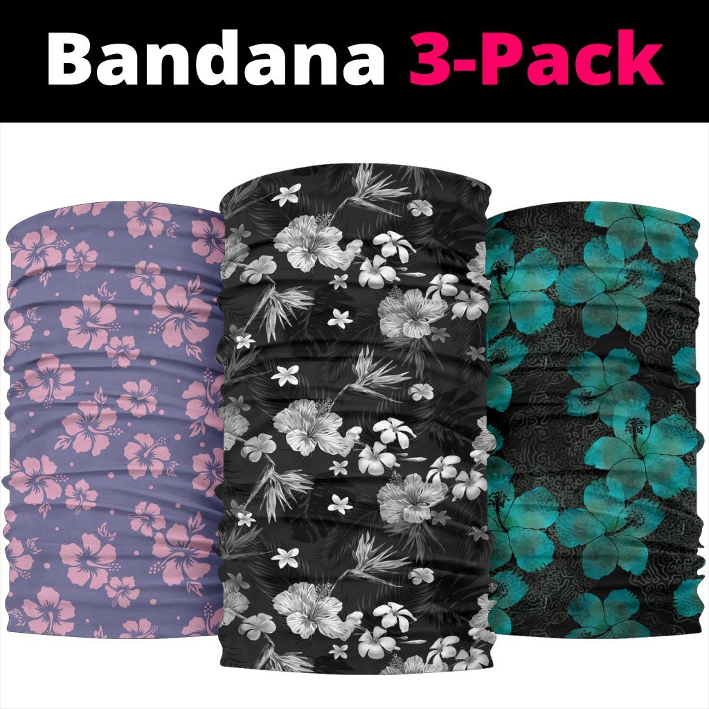 Hawaiian Hibiscus Set Bandana 3-Pack - Polynesian Pride