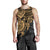 American Samoa Polynesian Men's Tank - Gold Turtle - Polynesian Pride