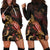 Palau Polynesian Hoodie Dress - Turtle With Blooming Hibiscus Gold Gold - Polynesian Pride