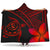 hawaiiHooded Blanket - Hawaii Turtle Plumeria Red Hooded Blanket Red - Polynesian Pride